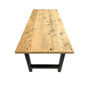 recycled pine table, old beam table, recycled shelves, reclaimed table top, old pine table